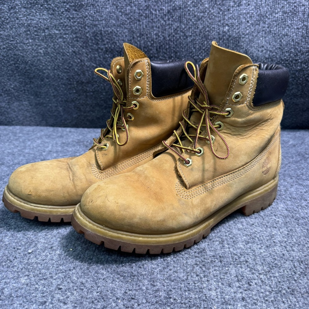 Timberland Boots Mens 9.5 10061 6-Inch Premium Wheat Waterproof EUC